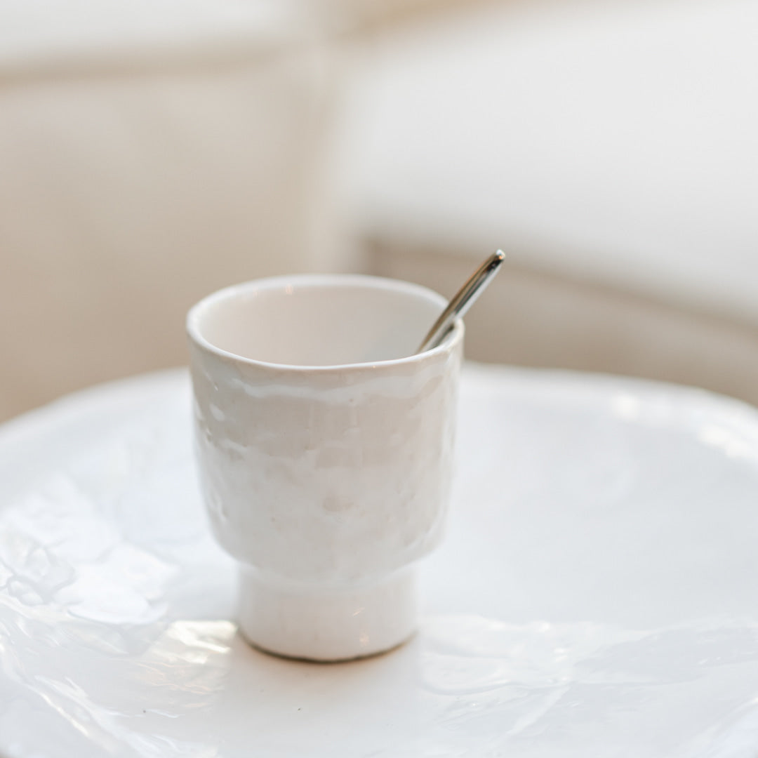 Lot de 4 tasses blanches
