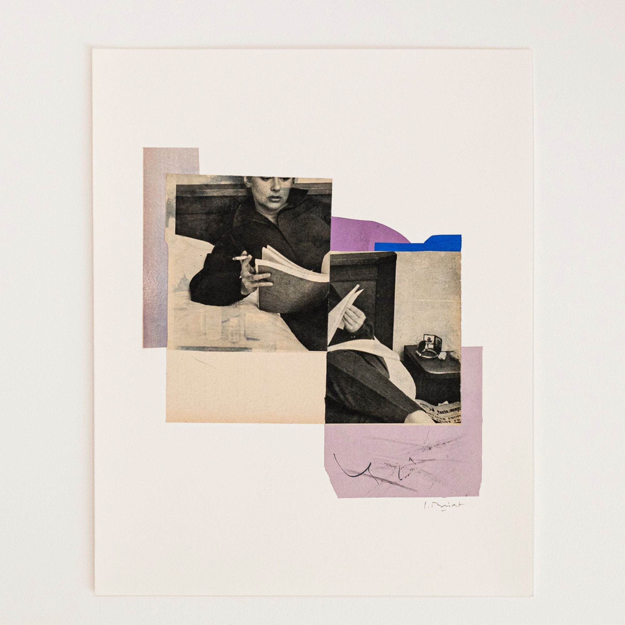 Diagonal reading, collage par Laurence Briat