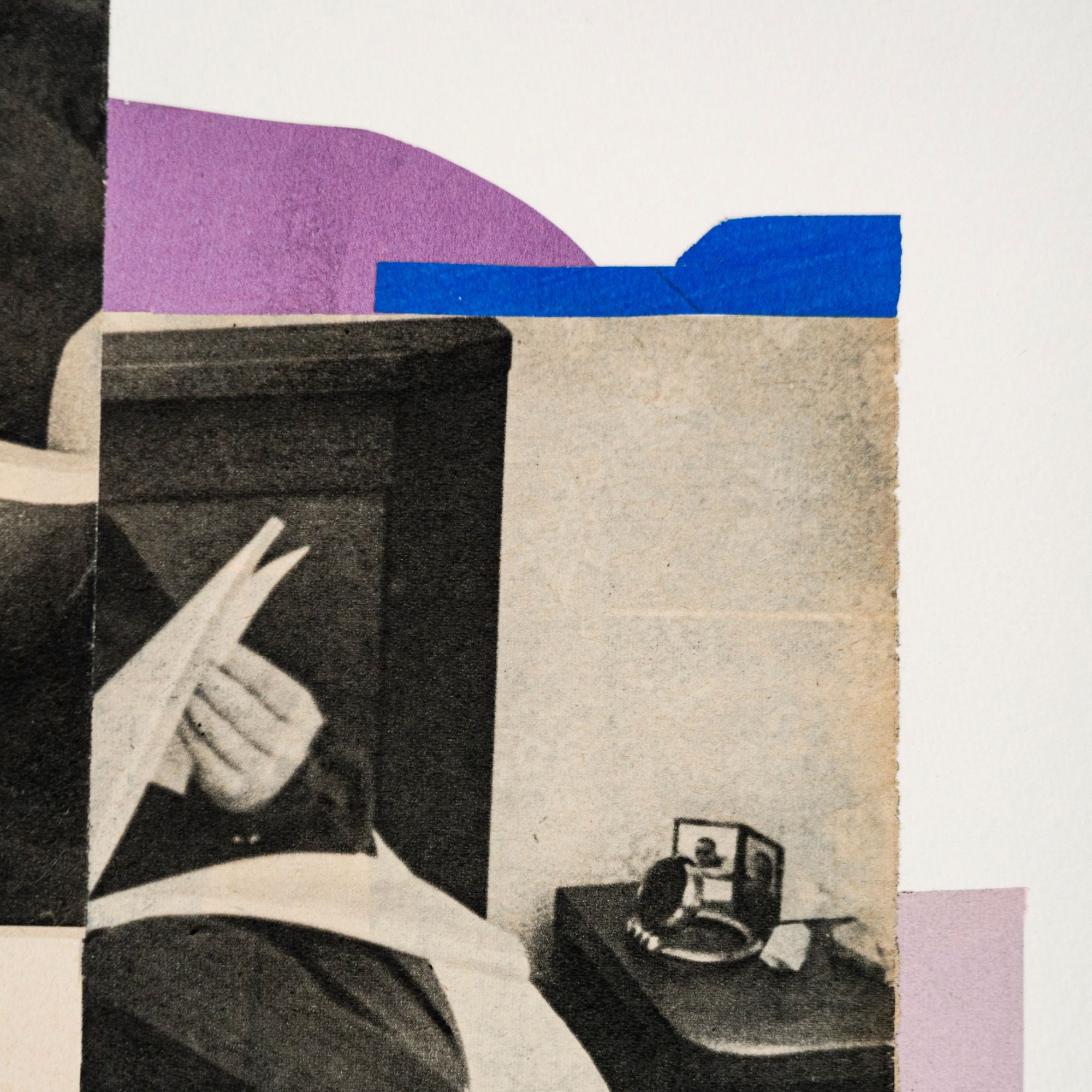 Diagonal reading, collage par Laurence Briat